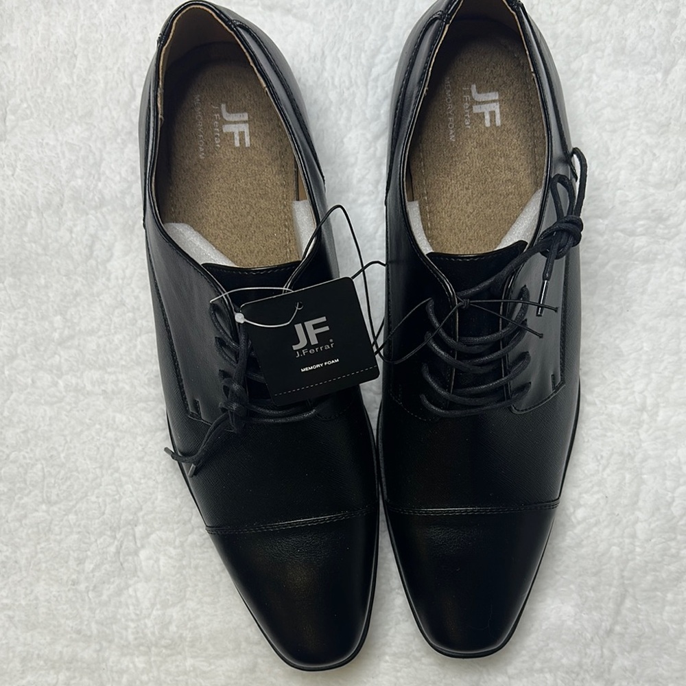 jf j.ferrar NWT-Black Oxfords Polished Leather Formal - Picture 3 of 9